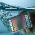 pool tester inside pool